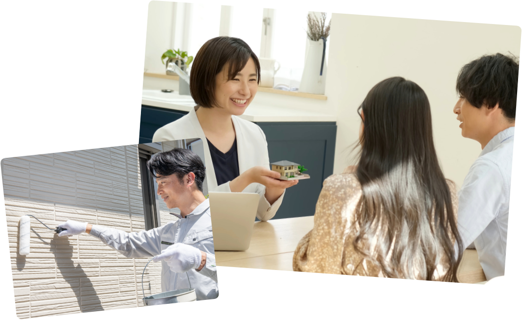 施工と相談風景写真