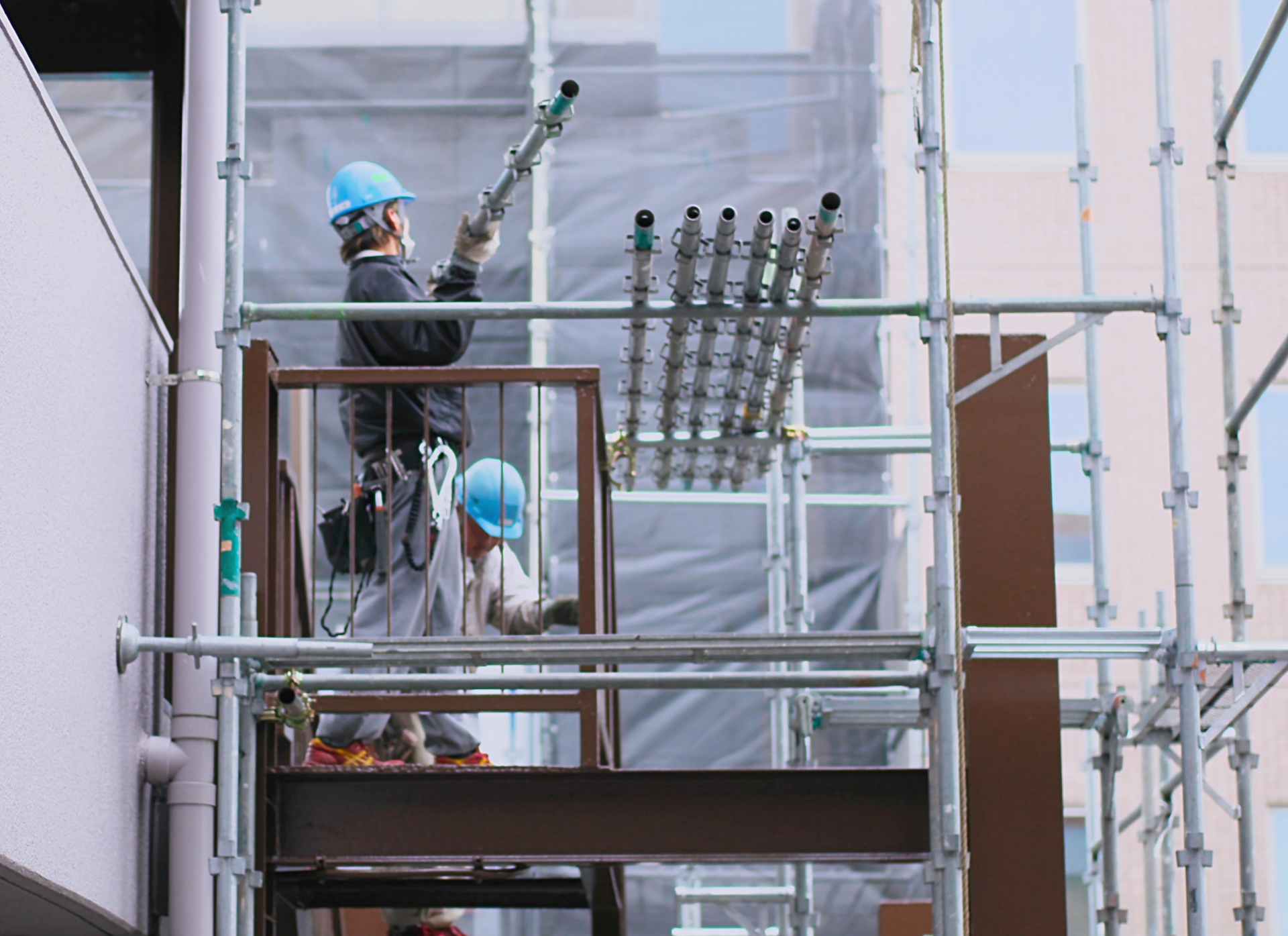 ビルの外壁工事